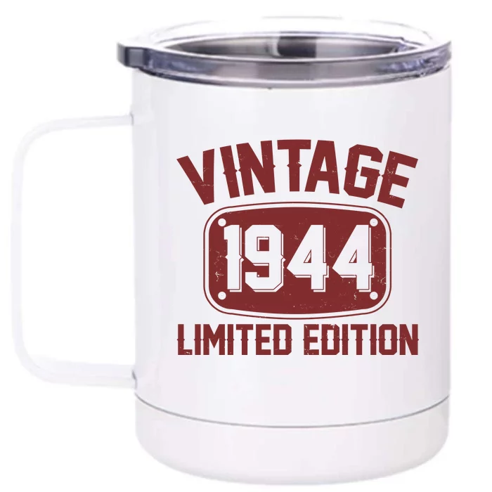 Vintage 1944 Limited Edition 80th Birthday Front & Back 12oz Stainless Steel Tumbler Cup