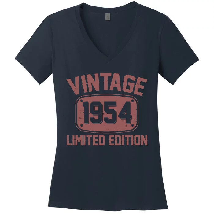 Vintage 1954 Limited Edition 70th Birthday Women's V-Neck T-Shirt