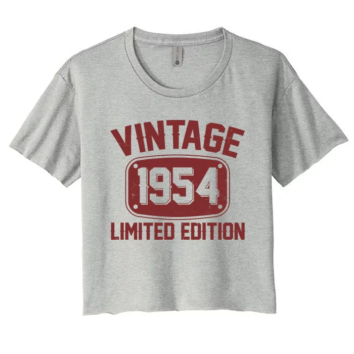 Vintage 1954 Limited Edition 70th Birthday Women's Crop Top Tee