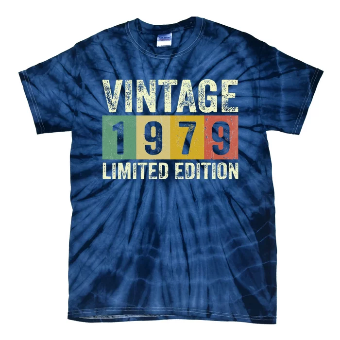 Vintage 1979 Limited Edition Made In 1979 44th Birthday Gift Tie-Dye T-Shirt