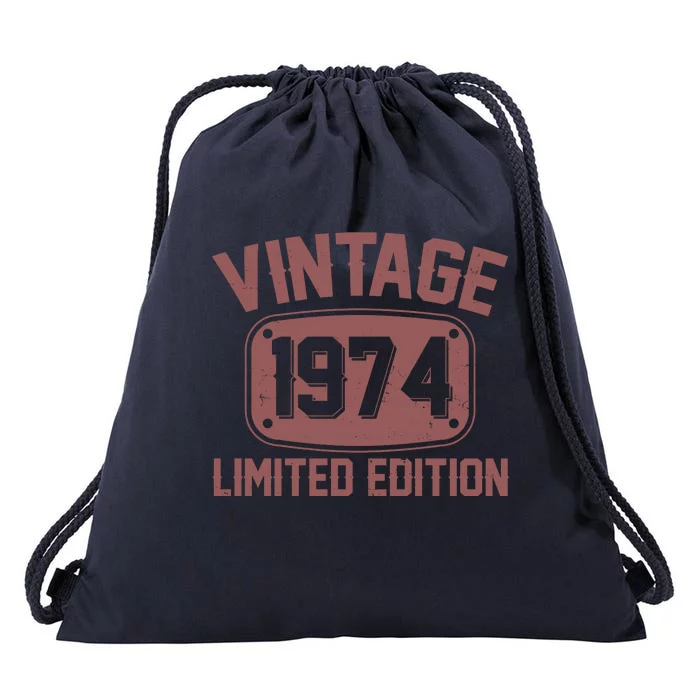 Vintage 1974 Limited Edition 50th Birthday Drawstring Bag