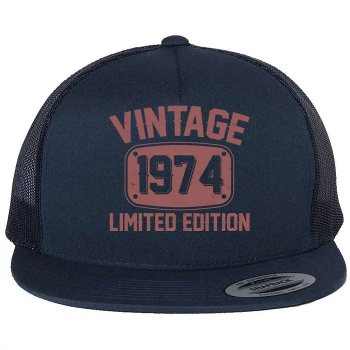 Vintage 1974 Limited Edition 50th Birthday Flat Bill Trucker Hat