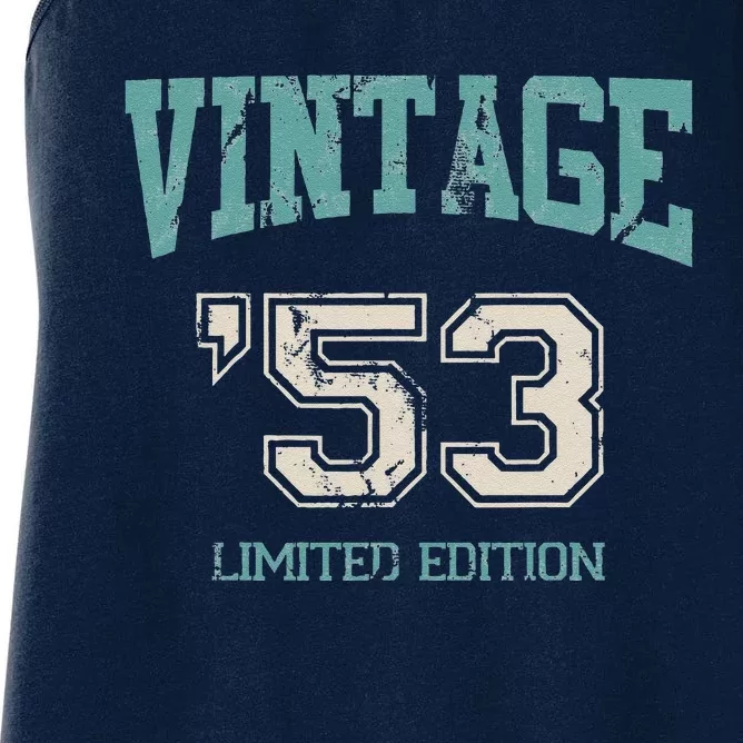 Vintage 1953 Limited Edition 70th Birthday Women's Racerback Tank