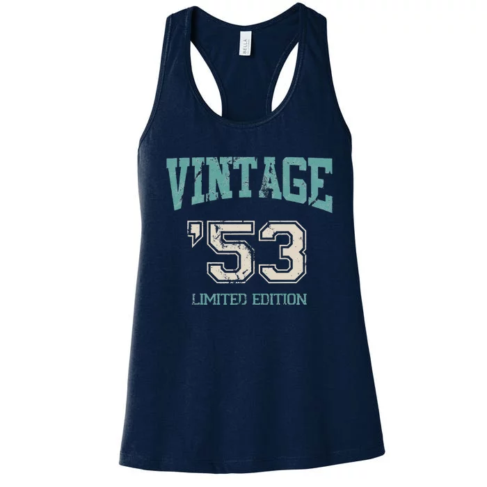 Vintage 1953 Limited Edition 70th Birthday Women's Racerback Tank