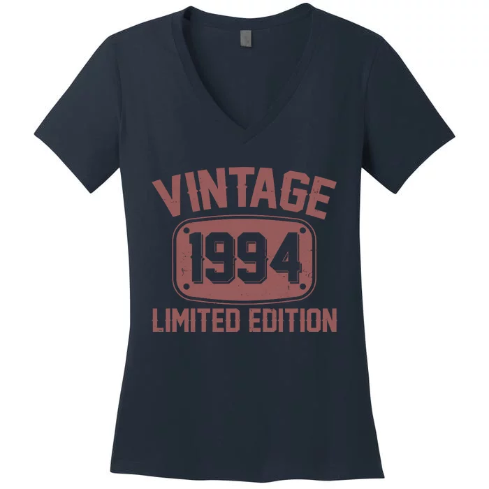 Vintage 1994 Limited Edition 30th Birthday Women's V-Neck T-Shirt