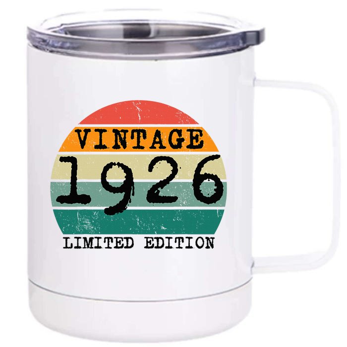 Vintage 1926 Limited Edition Birthday Front & Back 12oz Stainless Steel Tumbler Cup