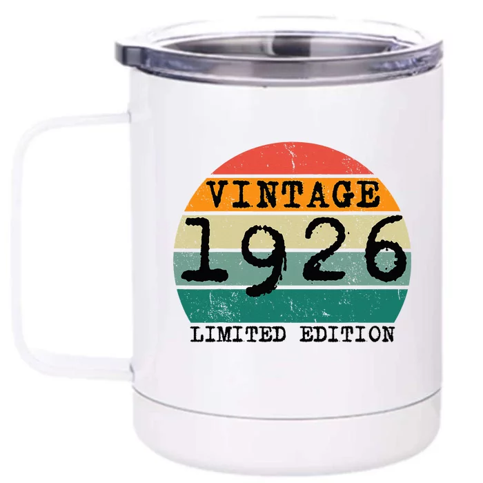 Vintage 1926 Limited Edition Birthday Front & Back 12oz Stainless Steel Tumbler Cup