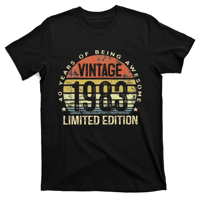 Vintage 1983 Limited Edition 40 Year Old Gifts 40th Birthday T-Shirt