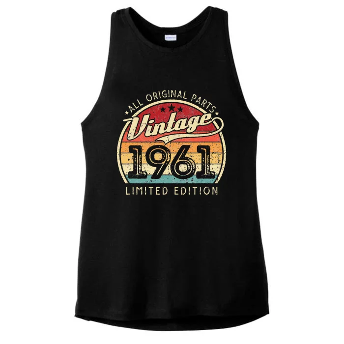 Vintage 1961 Limited Edition 62 Years Old 61st Birthday Ladies Tri-Blend Wicking Tank