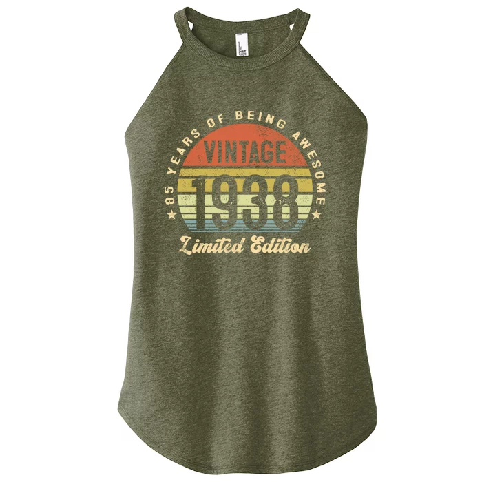 Vintage 1938 Limited Edition Birthday 85th Dad Birthday Grandpa Birthday Women’s Perfect Tri Rocker Tank