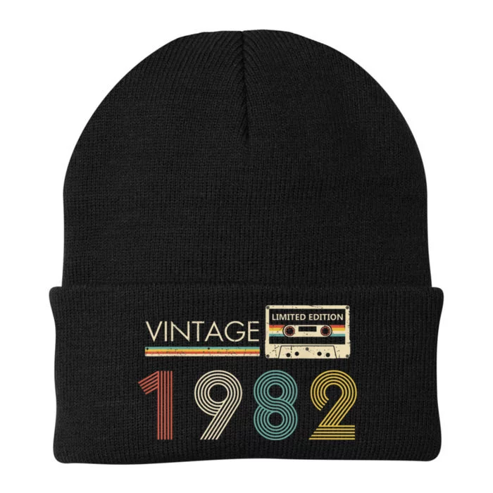 Vintage 1982 Limited Edition 40th Birthday Cassette Tape Knit Cap Winter Beanie