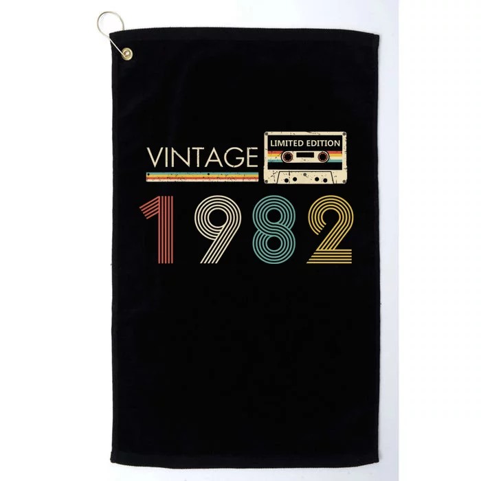 Vintage 1982 Limited Edition 40th Birthday Cassette Tape Platinum Collection Golf Towel