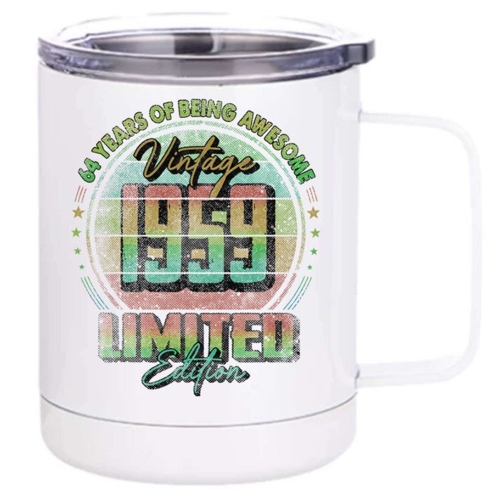 Vintage 1959 Limited Edition 64 Year Old 64th Birthday Front & Back 12oz Stainless Steel Tumbler Cup