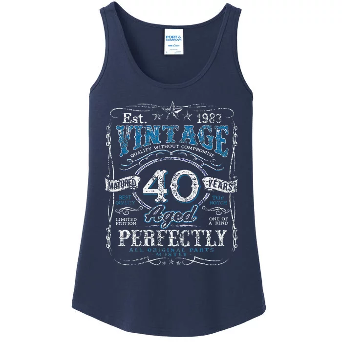 Vintage 1983 Limited Edition 40 Year Old 40th Birthdays Ladies Essential Tank