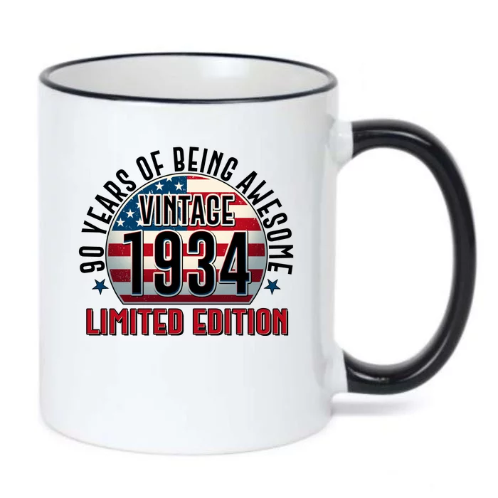 90th Birthday 1934 Limited Edition 90 Years Of Being Awesome Black Color Changing Mug