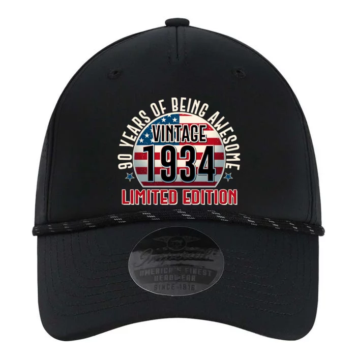 90th Birthday 1934 Limited Edition 90 Years Of Being Awesome Performance The Dyno Cap