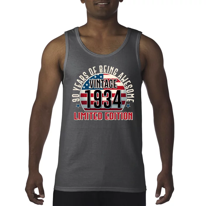 90th Birthday 1934 Limited Edition 90 Years Of Being Awesome Tank Top