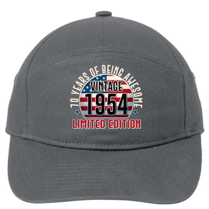 70th Birthday 1954 Limited Edition 70 Years Of Being Awesome 7-Panel Snapback Hat