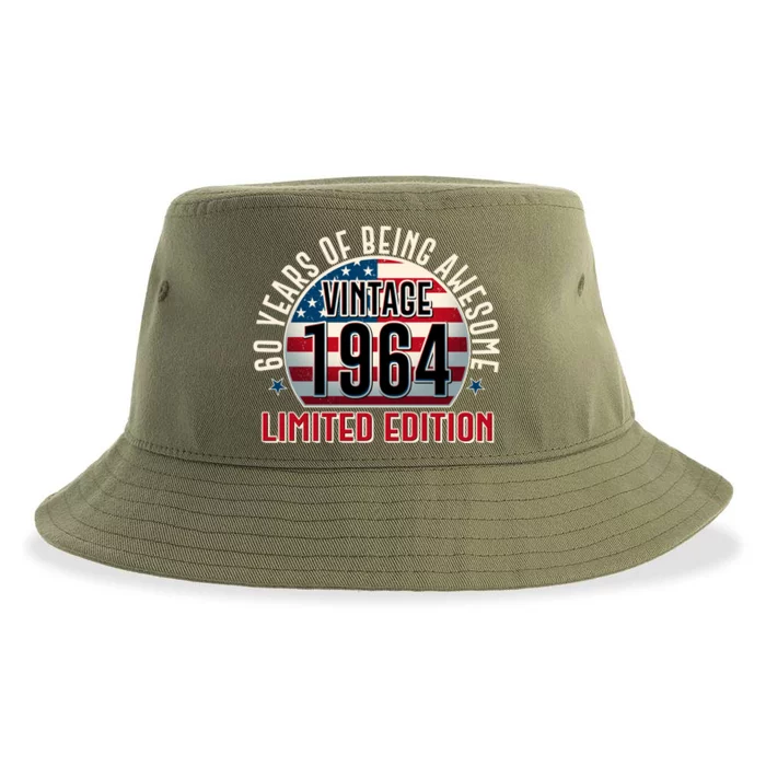 60th Birthday 1964 Limited Edition 60 Years Of Being Awesome Sustainable Bucket Hat