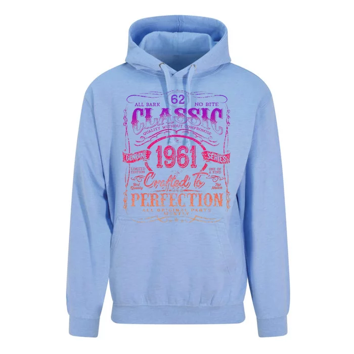 Vintage 1961 Limited Edition 62 Year Old 62nd Birthday Cute Unisex Surf Hoodie