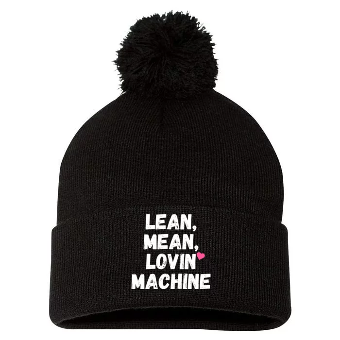 Vintage 1990s Lean Mean Lovin Machine Pom Pom 12in Knit Beanie