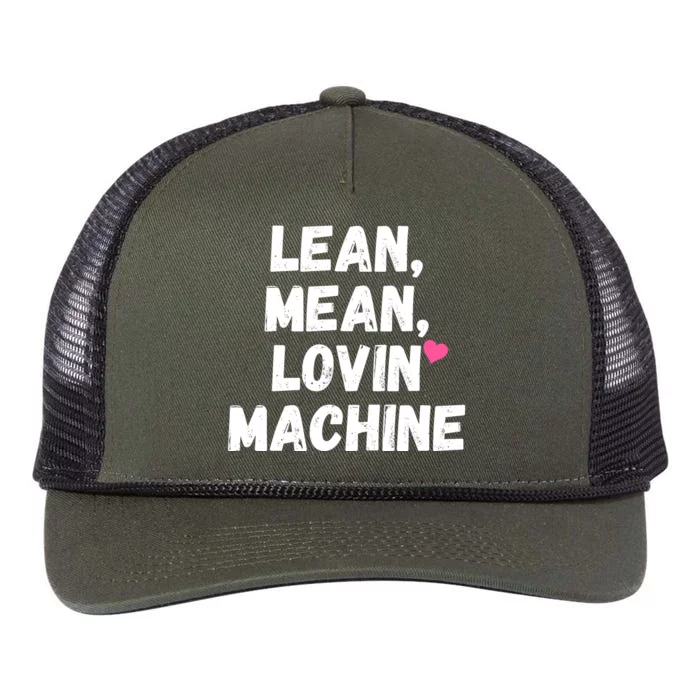 Vintage 1990s Lean Mean Lovin Machine Retro Rope Trucker Hat Cap