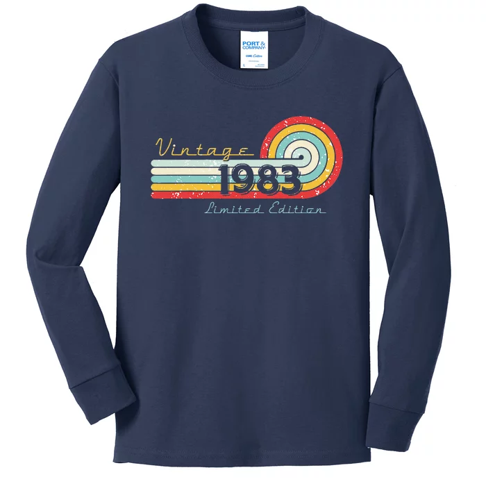 Vintage 1983 Limited Edition 40 Years Old 40th Birthday Kids Long Sleeve Shirt