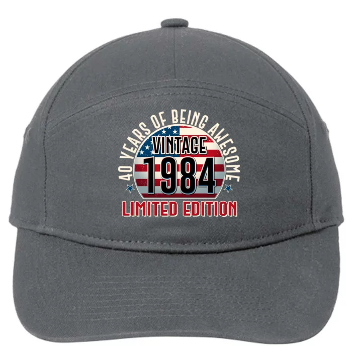 Vintage 1984 Limited Edition 40 Years Of Being Awesome Usa Flag 7-Panel Snapback Hat