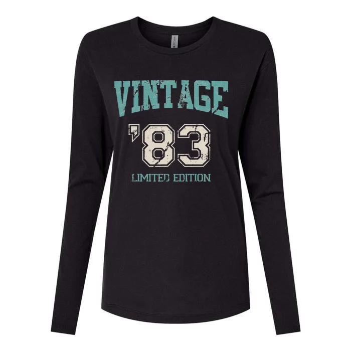 Vintage 1983 Limited Edition 40th Birthday Womens Cotton Relaxed Long Sleeve T-Shirt