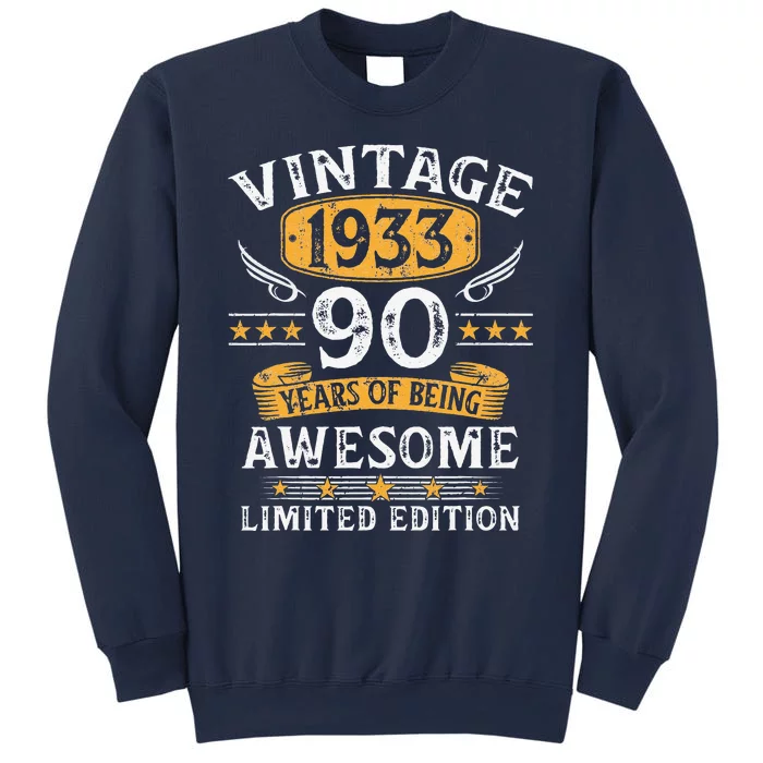 Vintage 1933 Limited Edition 90 Year Old 90th Birthday Gifts Cute Sweatshirt