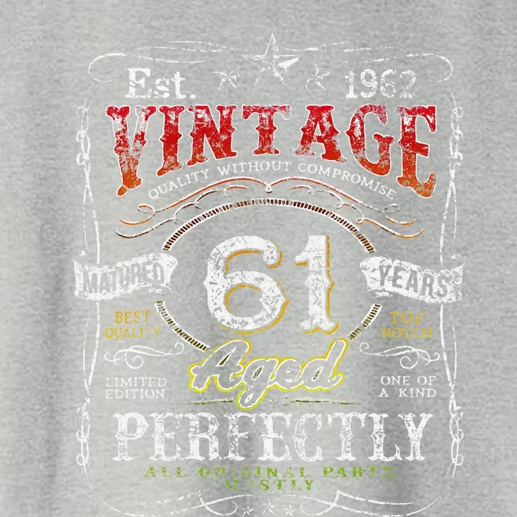 Vintage 1962 Limited Edition 61 Year Old 61st Birthdays Women's Crop Top Tee