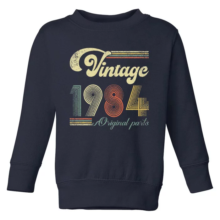 Vintage 1984 Made In 1984 39th Birthday Gift 39 Year Old Toddler Sweatshirt