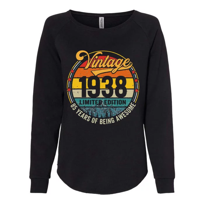 Vintage 1938 Made In 1938 85th Birthday Gift 85 Year Old Womens California Wash Sweatshirt