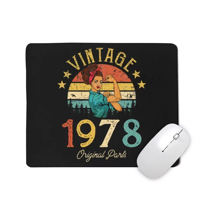 Vintage 1978 Made In 1978 44th Birthday 44 Years Old Mousepad