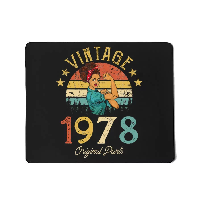 Vintage 1978 Made In 1978 44th Birthday 44 Years Old Mousepad