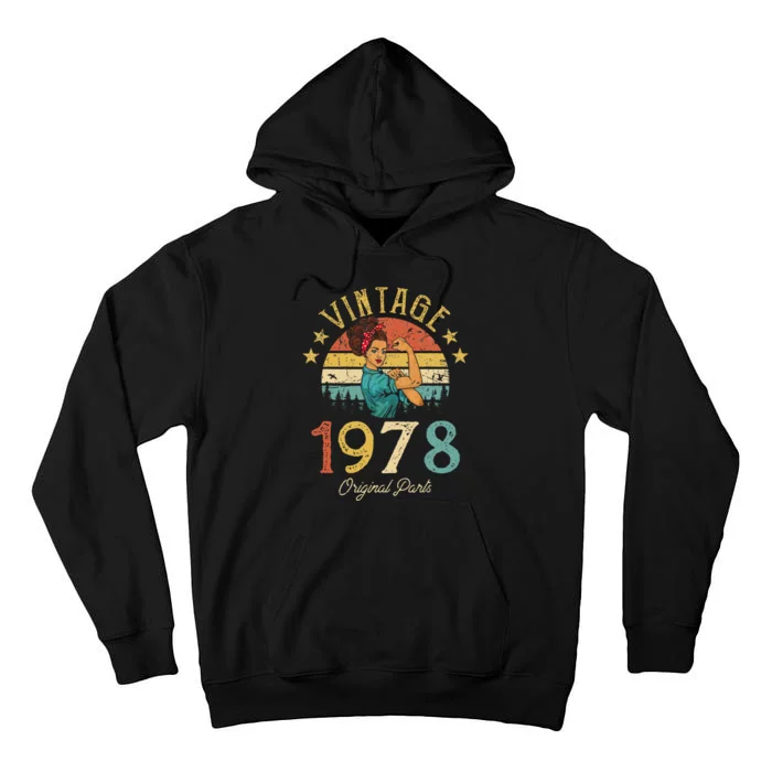 Vintage 1978 Made In 1978 44th Birthday 44 Years Old Tall Hoodie