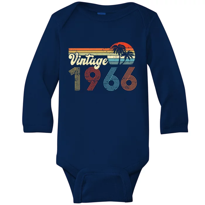 Vintage 1966 Made In 1966 56th Birthday Gift 56 Year Old Baby Long Sleeve Bodysuit