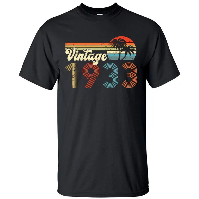 Vintage 1933 Made In 1933 89rd Birthday Gift 89 Year Old Tall T-Shirt