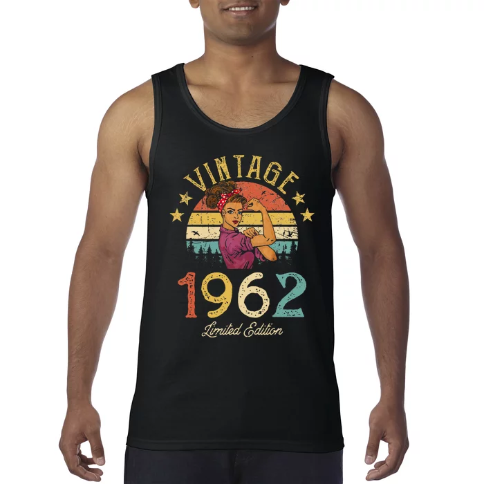 Vintage 1962 Made In 1962 60th Birthday Wo 60 Years Old Tank Top