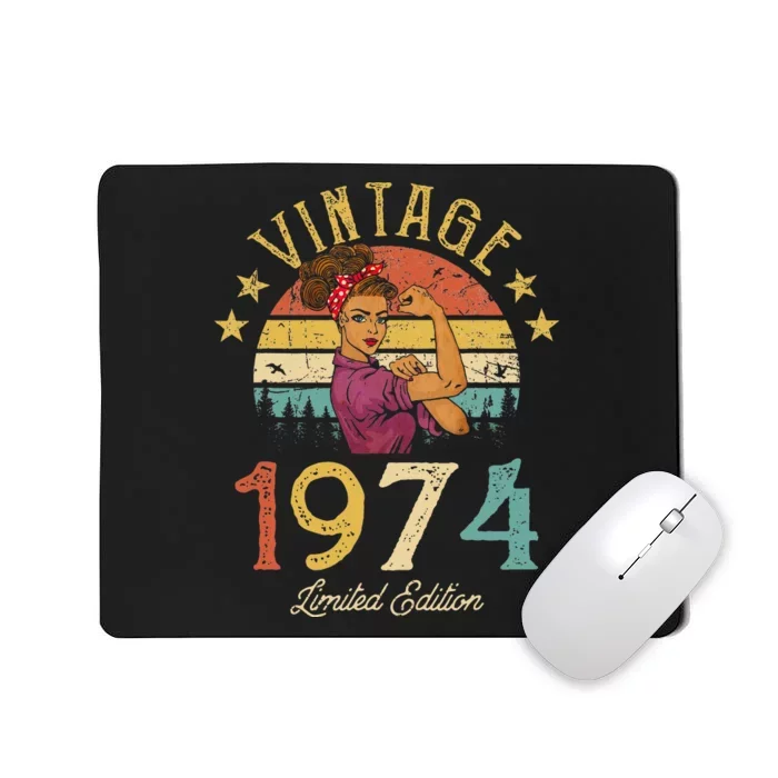 Vintage 1974 Made In 1974 48th Birthday Wo 48 Years Old Mousepad