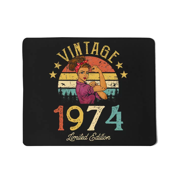 Vintage 1974 Made In 1974 48th Birthday Wo 48 Years Old Mousepad