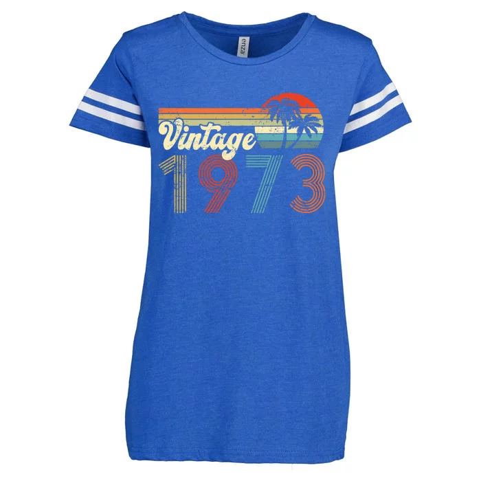 Vintage 1973 Made In 1973 49rd Birthday Gift 49 Year Old Enza Ladies Jersey Football T-Shirt