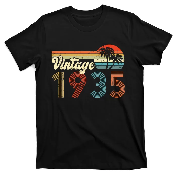 Vintage 1935 Made In 1935 87th Birthday Gift 87 Year Old T-Shirt