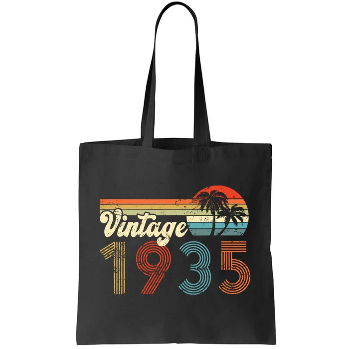 Vintage 1935 Made In 1935 87th Birthday Gift 87 Year Old Tote Bag