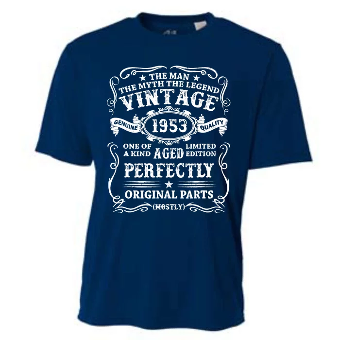 Vintage 1953 Man Myth Legend 70th Birthday 70 Year Old Gifts Cooling Performance Crew T-Shirt