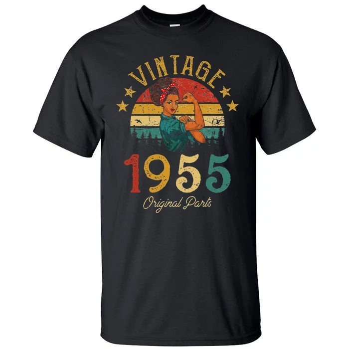 Vintage 1955 Made In 1955 67th Birthday Women 67 Years Old Tall T-Shirt