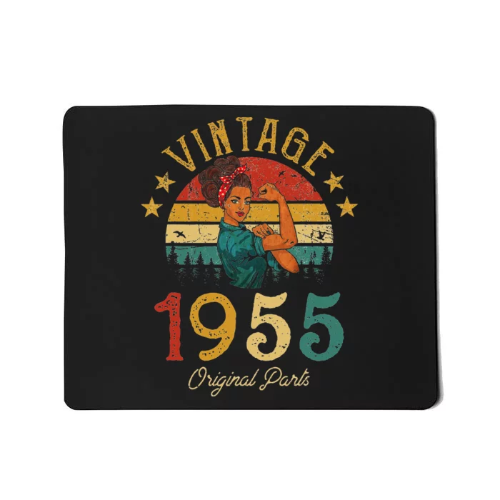 Vintage 1955 Made In 1955 67th Birthday Women 67 Years Old Mousepad