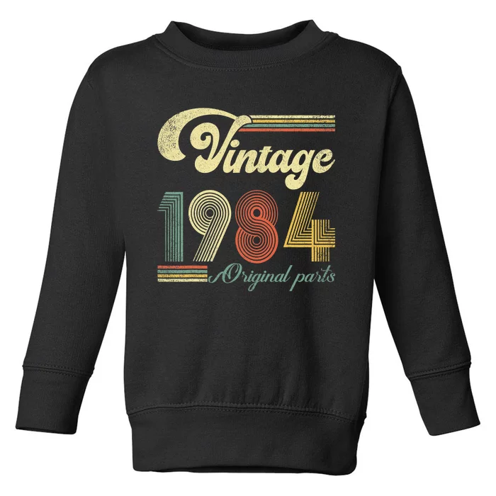 Vintage 1984 Made In 1984 39th Birthday 39 Year Old Toddler Sweatshirt