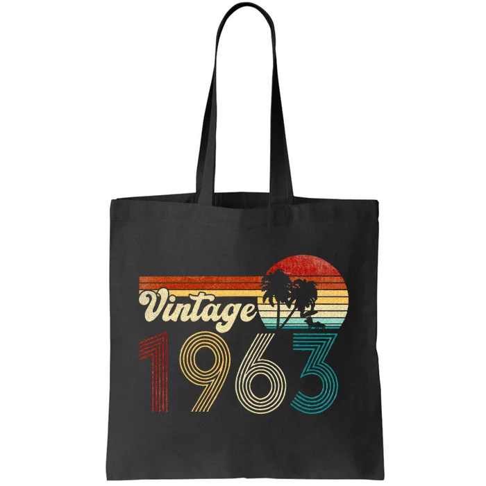 Vintage 1963 Made In 1963 60th Birthday 60 Year Old Gift Tote Bag