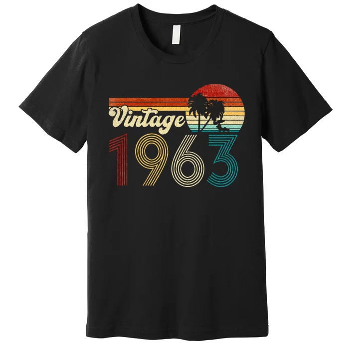 Vintage 1963 Made In 1963 60th Birthday 60 Year Old Gift Premium T-Shirt